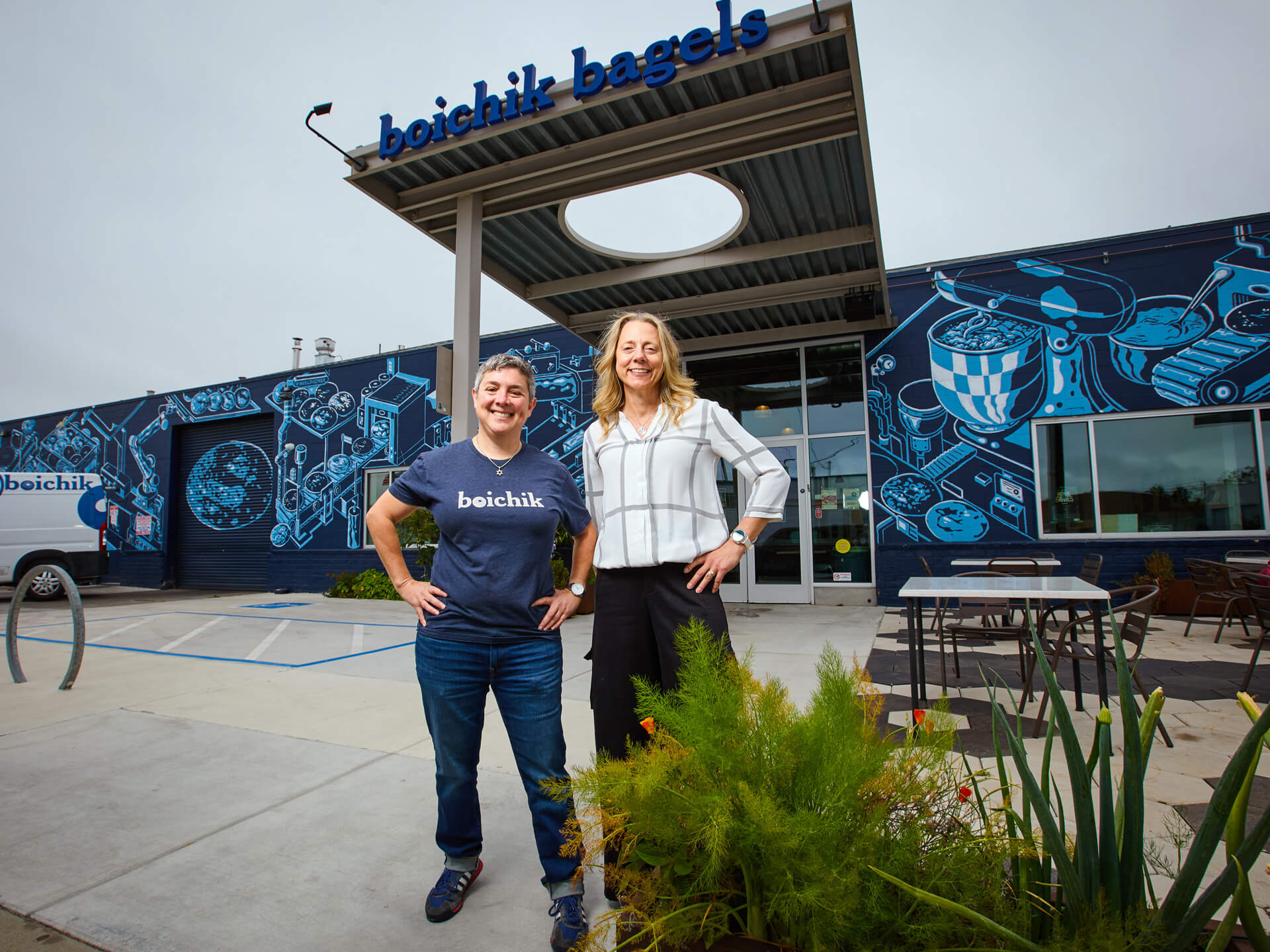 Emily Winston of Boichik Bagels and Alexis Kleinhans of Fremont Bank